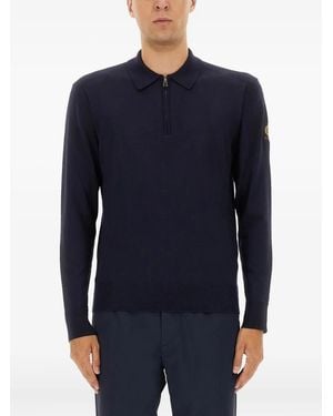 Belstaff Kyle Knitted Polo Shirt - Blue