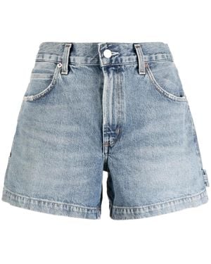 Agolde Magda Denim Short Shorts - Blue