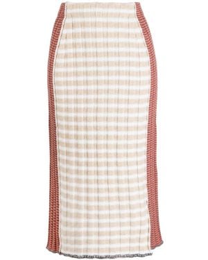 YANYAN KNITS Falda con cintura alta - Neutro