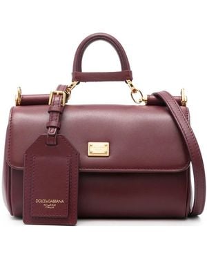Dolce & Gabbana Plate-Detail Tote Bag - Purple