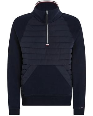 Tommy Hilfiger ハーフジップ スウェットシャツ - ブルー