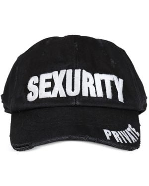 Protocol Index Distressed Embroidered Cap - Black