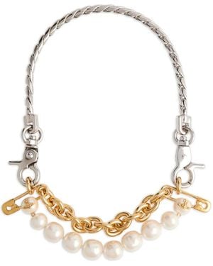 Vivienne Westwood Claude パールチェーン ネックレス - メタリック