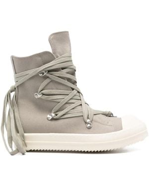Rick Owens Megalace Lace-Up Sneakers - Natural