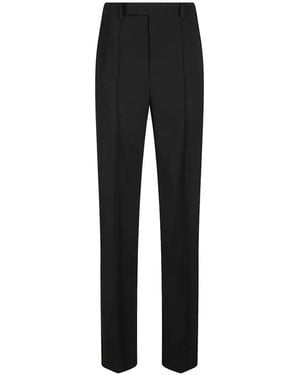 Patrizia Pepe Pressed-Crease Tailored Trousers - Black