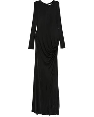 GIUSEPPE DI MORABITO Long-Sleeve Draped Dress - Black