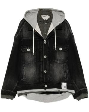 Maison Mihara Yasuhiro Triple Layered Denim Jacket - Black