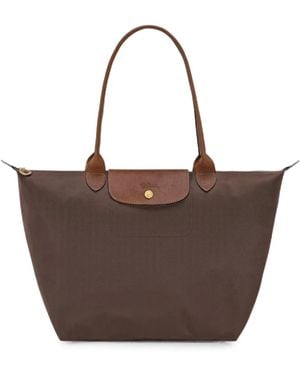 Longchamp Grand Sac Porté Épaule Le Pliage - Brown