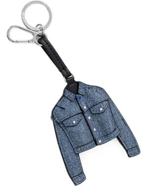 KARL LAGERFELD Denim-Jacket Charm Keyring - Blue