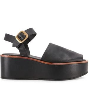 Tod's Buckle-Fastening Platform Sandals - Black