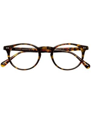 Moscot Gafas Frankie con montura redonda - Marrón