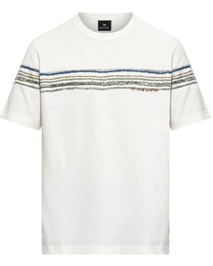 Paul Smith Gestreiftes T-Shirt - Weiß