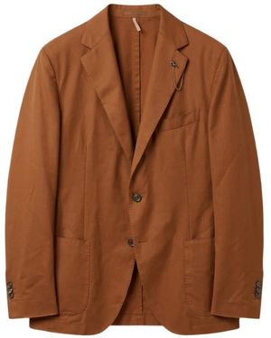 Santaniello Single-Breasted Chain-Link Blazer - Brown