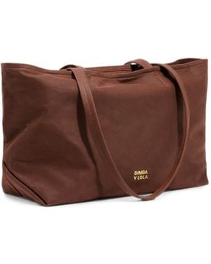Bimba Y Lola Medium Rust Coated Shopper Bag - Brown