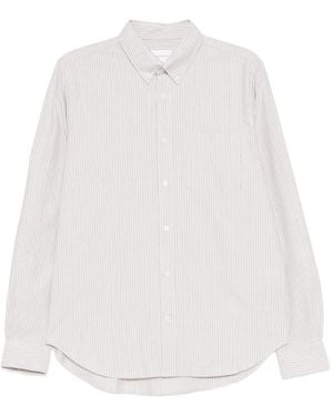 Norse Projects Gestreiftes Hemd - Weiß