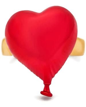 Oscar de la Renta Heart Balloon Ring - Red