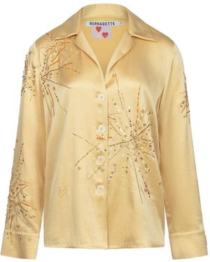 BERNADETTE Sparkle Sequin Blouse - Yellow