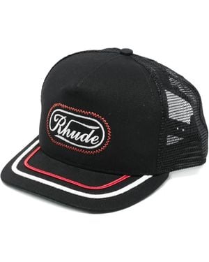 Rhude Logo-Patch Trucker Hat - Black