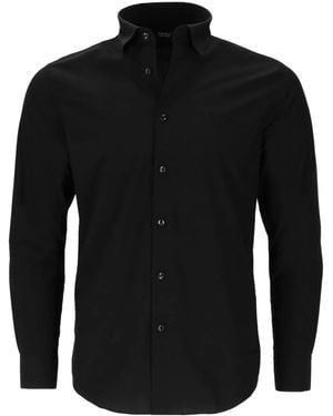Roberto Cavalli Long-Sleeve Button-Fastening Shirt - Black