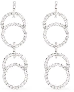 COURBET 18Kt Recycled Celeste Laboratory-Grown Diamond Pavé Double Hanging Earrings - White