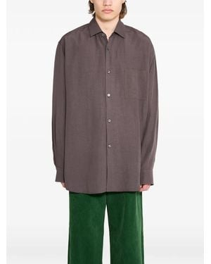 Ssstein Camiseta Con Bolsillos Oversize - Gris