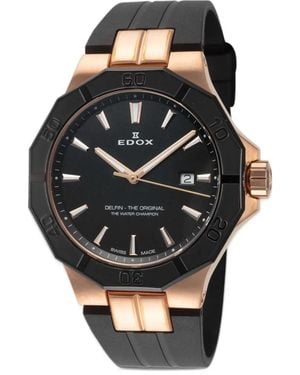 Edox Delfin The Original 43Mm Watch - Black
