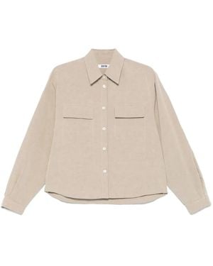 Grifoni Slub-Textured Shirt - Natural