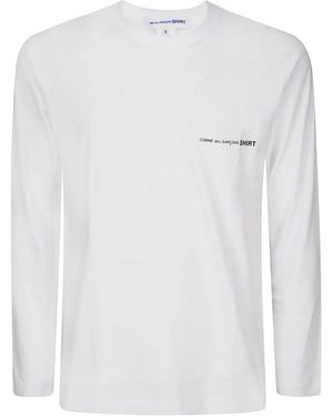 Comme des Garçons Logo Long Sleeves - White
