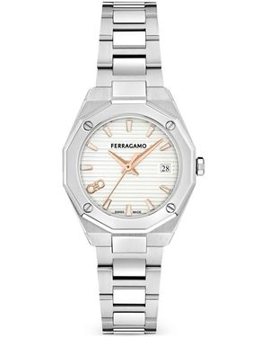 Ferragamo Versilia 28Mm Watch - White