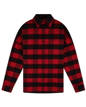 Palm Angels Check-Pattern Shirt - Red
