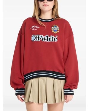 Off-White c/o Virgil Abloh Sweatshirt Sporty Over Crew Dahlia - Red