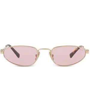 Miu Miu Oval-Frame Sunglasses - Pink