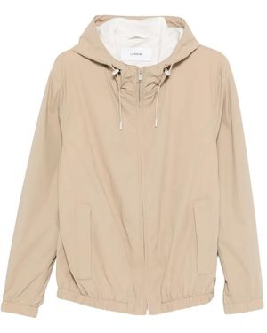 Lardini Hooded Zip-Up Jacket - Natural