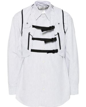 Doublet Trail Vest Striped Shirt - Grey