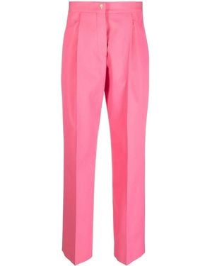 Palm Angels Pressed-Crease Tailored Wide-Leg Pants - Pink