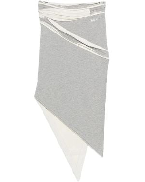 The Attico Asymmetric Midi Skirt - Grey
