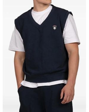 PODHIO Gilet Con Scollo A V - Blu