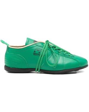 Pantofola D Oro Logo-Print Lace-Up Trainers - Green