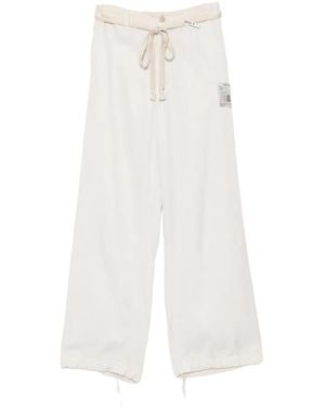 Maison Mihara Yasuhiro Satin Trousers - White