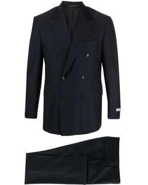 Canali Double-Breasted Wool Suit - Blue