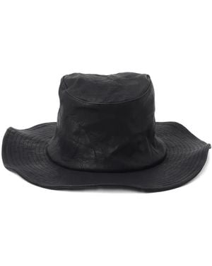 Yohji Yamamoto Leather Hat - Black