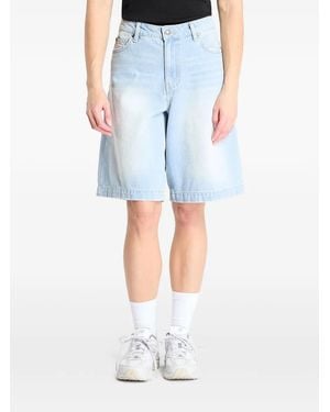 Karlkani Og Faded-Wash Denim Shorts - Blue