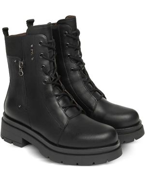 Nero Giardini Lace-Up Zip-Detail Boots - Black