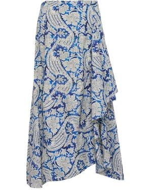 Ulla Johnson Jupe À Imprimé Cachemire - Bleu