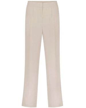 Betty Barclay Pressed-Crease Straight-Leg Trousers - White