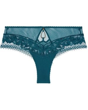Aubade Flawless Love Lace-Trim Briefs - Blue