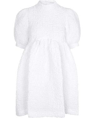 Cecilie Bahnsen Uma Smocked-Cotton Mini Dress - White