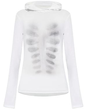 AVAVAV Skeleton Hooded Top - White