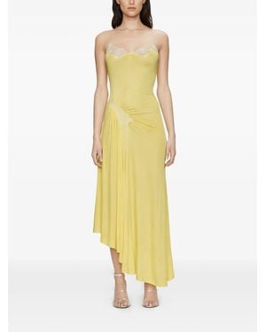 Christopher Esber Delphin Lace Rib Midi Dress - Yellow