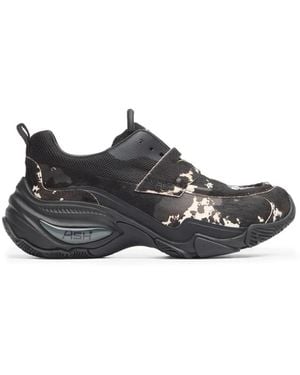 Ash Vapor Pony-Hair Slip-On Trainers - Black